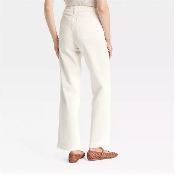Women's Mid-Rise Straight Leg Relaxed Chino Pants - Universal Thread (NWT) - Picture 2 of 5